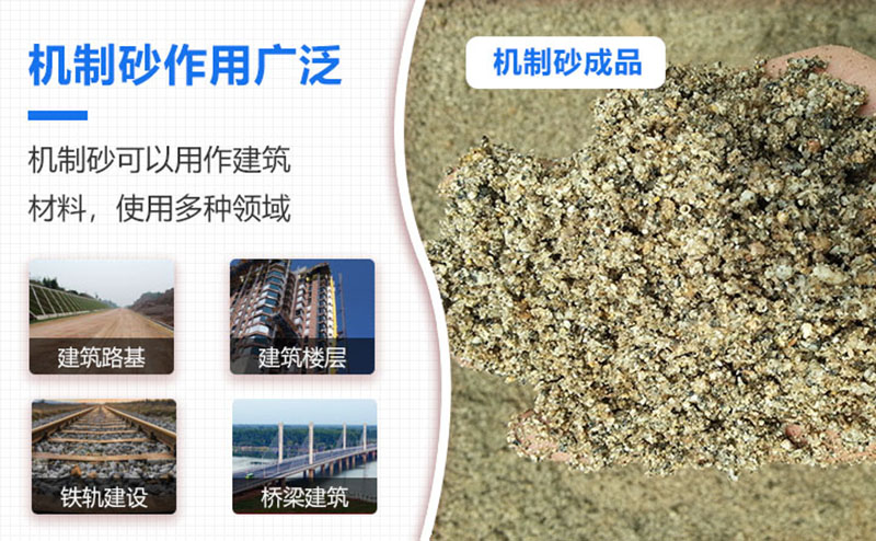 機(jī)制砂品級越來越高，用途也越來越廣泛